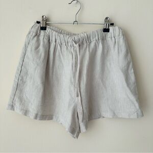 Glassons Beige/ Cream Linen Style High Waist Shorts